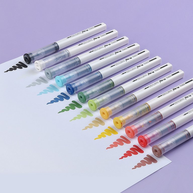 Набор маркеров-кистей акриловых 12 цв. Bruno Visconti  "LOVE ME"