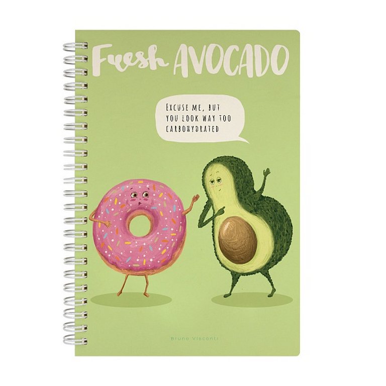 Тетрадь 60 лист лин. в точку  А5 на гребне "AVOCADO HEALTHY"