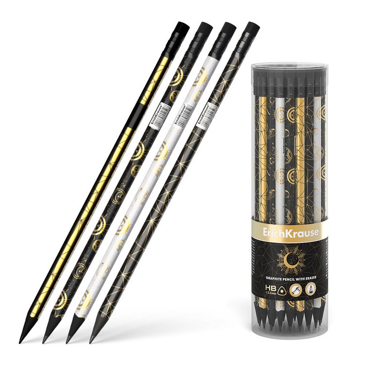 Карандаш ч/г HB с рис. трехгранный ErichKrause "Magic Sky" с ластиком