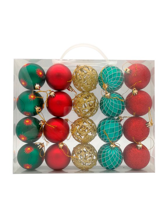 Набор шаров  цвет ассорти 60 мм 20 шт