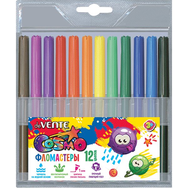 Набор фломастеров 12 цв. deVENTE "Cosmo"