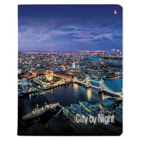 Тетрадь 48 лист кл. А5 на скрепке "НОЧНЫЕ ГОРОДА" 5 ВИДОВ