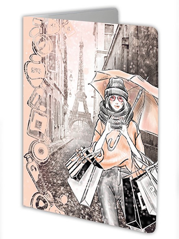 Обложка для паспорта MILAND "Art Print Paris" ПВХ slim