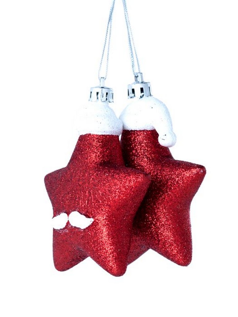 Набор украшений из пластика "Красная Звезда" 2 шт. 8х2,5см