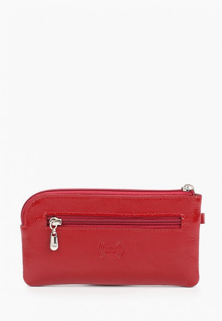 Футляр для ключей  D.Morelli "Модерн" из нат.кожи, на молнии, с RFID-защитой, красный