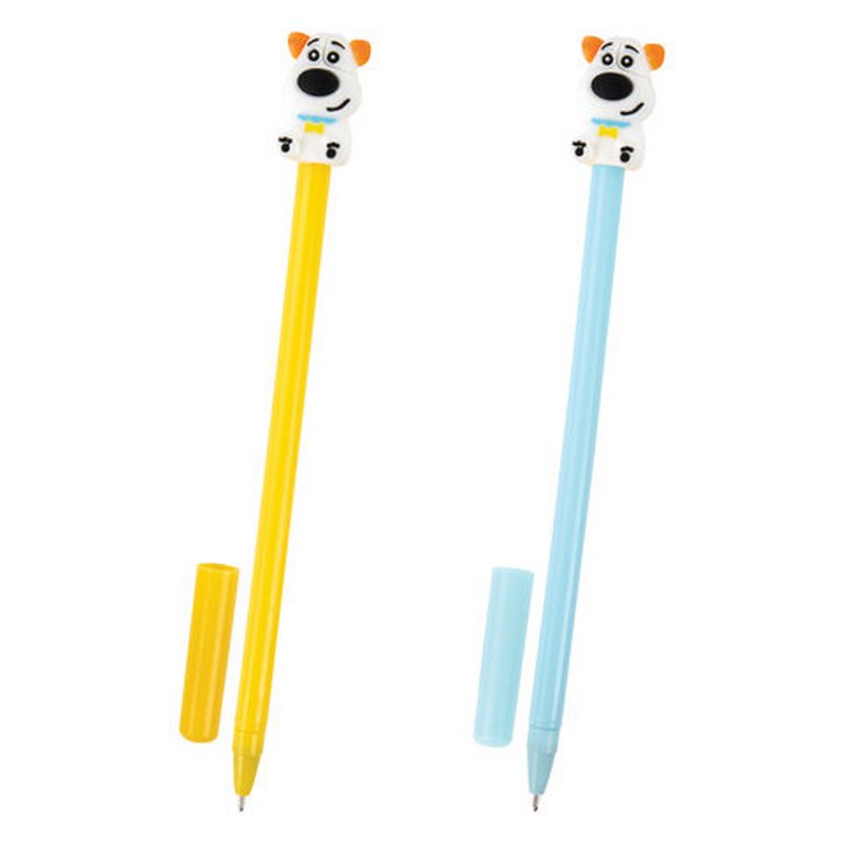 Ручка шариковая сувенирная "Собачка" 0,7мм, синяя (ассорти) ЮНЛАНДИЯ