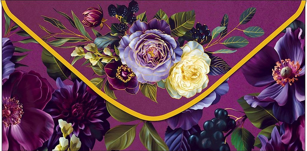 Конверт (для денег) без надписи (цветы)