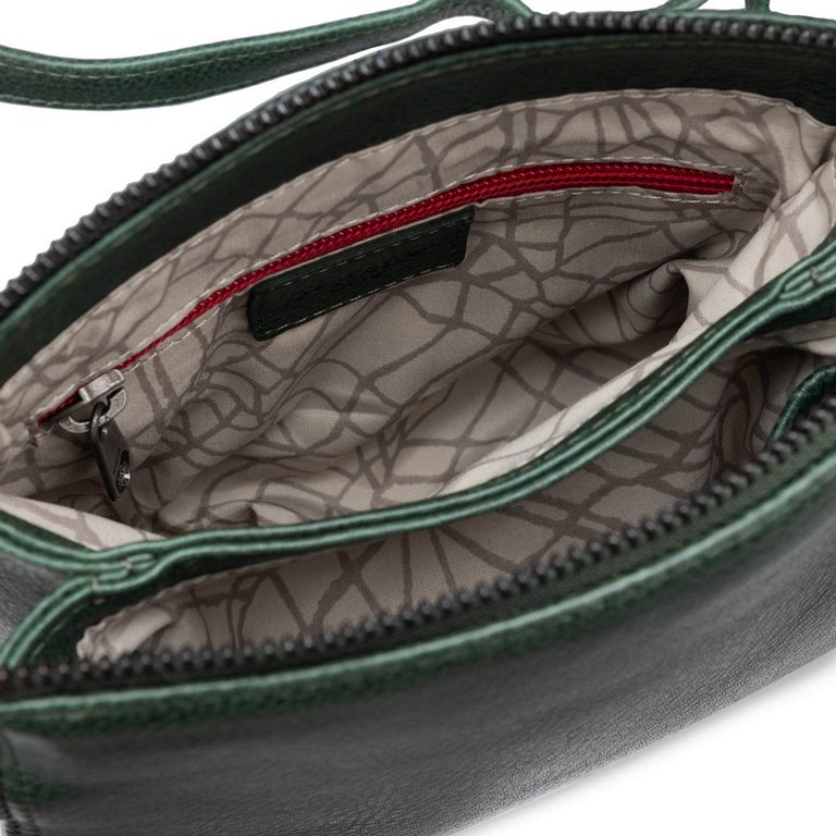 Сумка женская Dr.Koffer 18х16х7см см, нат.кожа зеленая