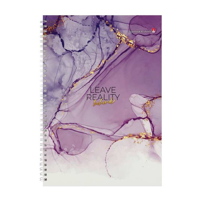 Тетрадь 80 лист кл. А4 на гребне "Мрамор" ассорти