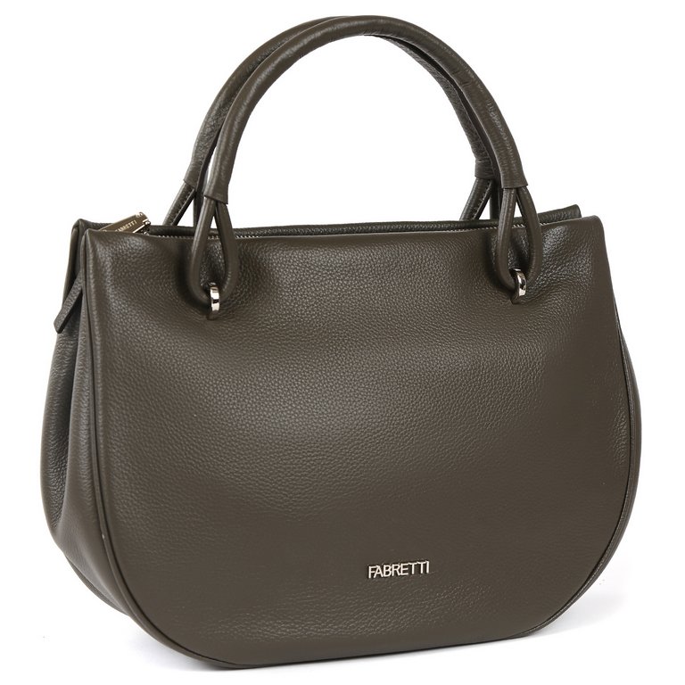 Сумка женская FABRETTI 32х24х13 см, нат. кожа, табачный