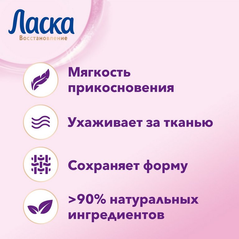 Средство моющее Ласка "Шерсть и Шелк", 1л (для стир. машин и ручной стирки)