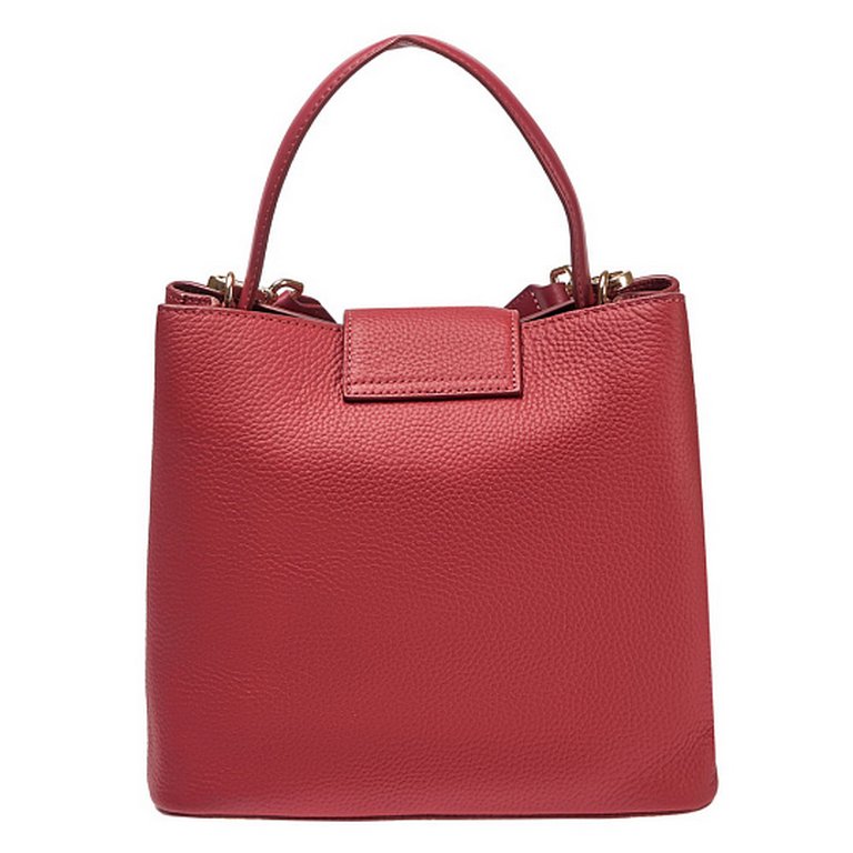 Сумка женская Dr.Koffer 25x22x14 см, нат. кожа, бордовая