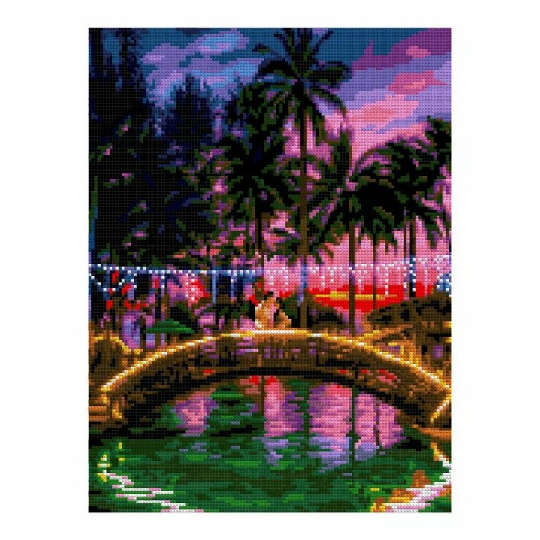 Алмазная мозаика 30*40см "Гавайский закат" LORI