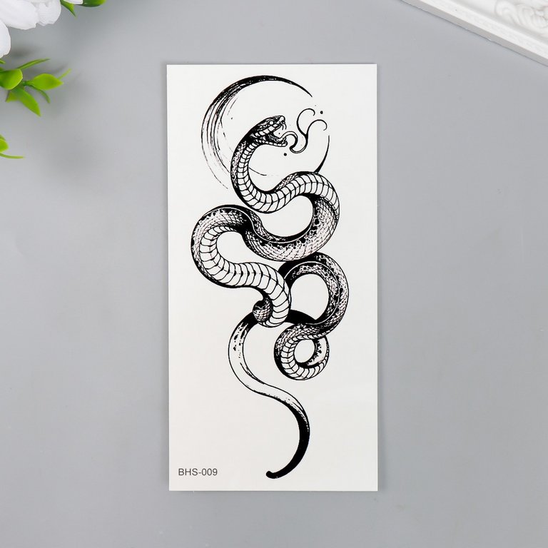 Наклейка-тату "Змея" МИКС 7*14 см
