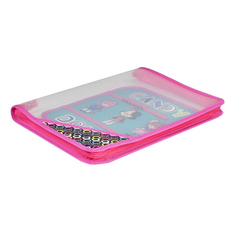 Папка для труда (А4) "СЛАДКИЕ КУКОЛКИ" молния, внутренний разделитель с держателями