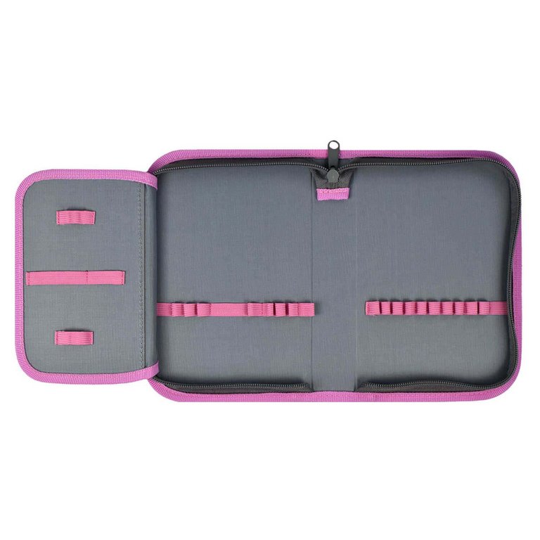 Пенал 1 отд. 1 откид. планка для девочки Феникс+ "Будь разной" 13.3x20x3.5 см (ткань)