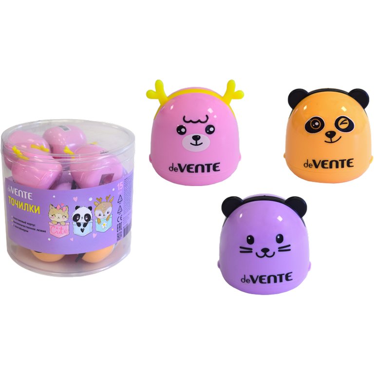 Точилка с контейнером deVENTE "Cuties" ассорти