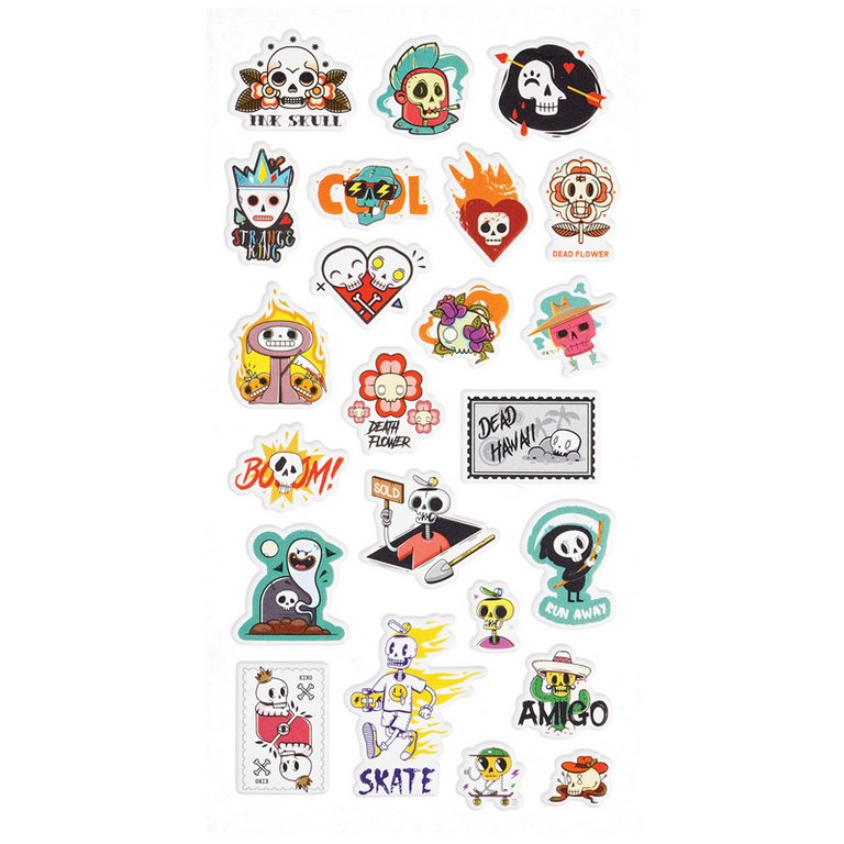 Наклейки объемные 10*24см "Horror" 23 наклейки MESHU