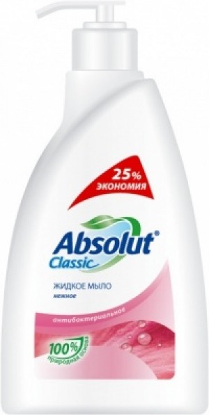 Мыло жидкое Абсолют антибактериальное с дозатором 500 мл.