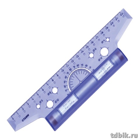 Линейка-рейсшина, металл. ролик, 22 см Стамм