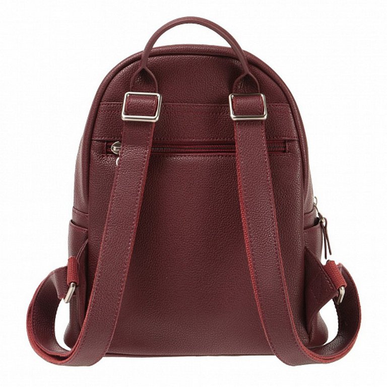 Рюкзак женский Dr.Koffer 23х26х11см, нат.кожа, бургунди