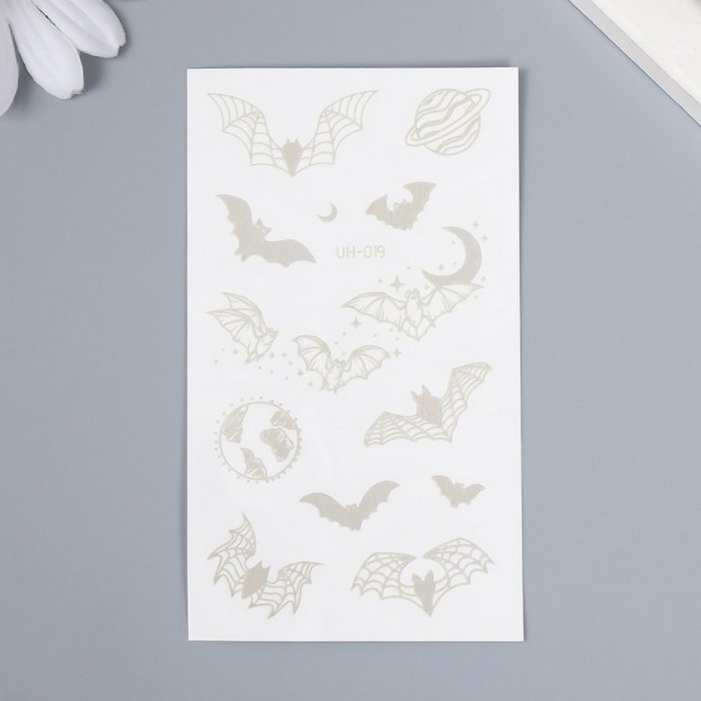 Наклейка-тату "Летучие мыши" 10,5х6 см
