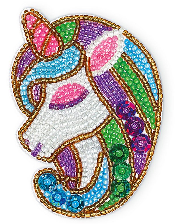 Набор для изготовления патча "Единорог" kлеvер (бисер, бусины) 12+