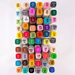 Маркер для скетчинга  60шт/уп  Darvish в тканевой сумочке