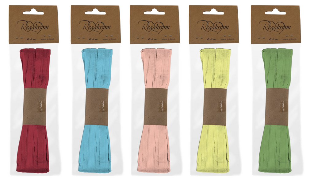 Лента упаковочная, рафия 2х1000 см, ассорти