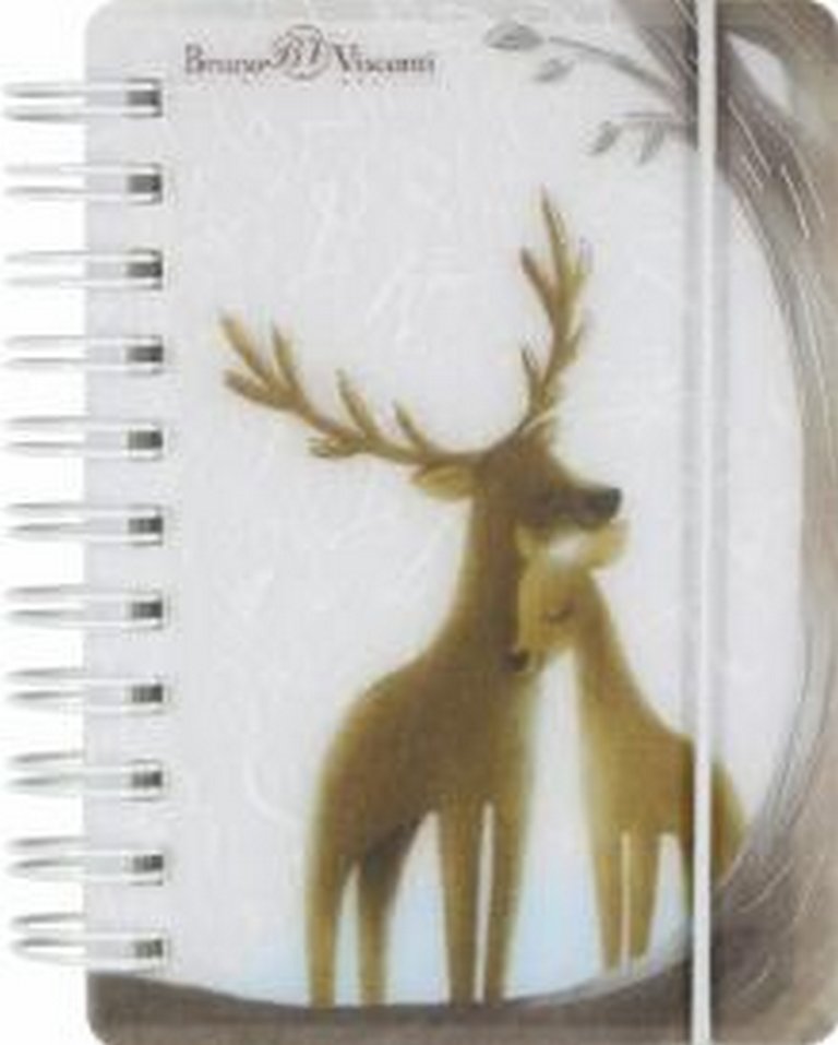 Блокнот А7  80л.,  80*105 мм, на гребне с резинкой "FOREST DREAM" клетка, 3 ВИДА