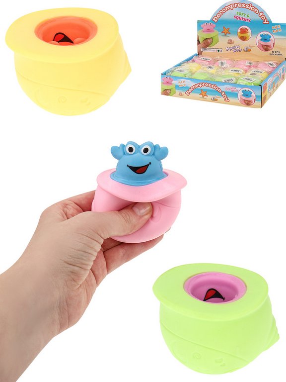 Мялка "Краб" 5,5*5 см, ассорти