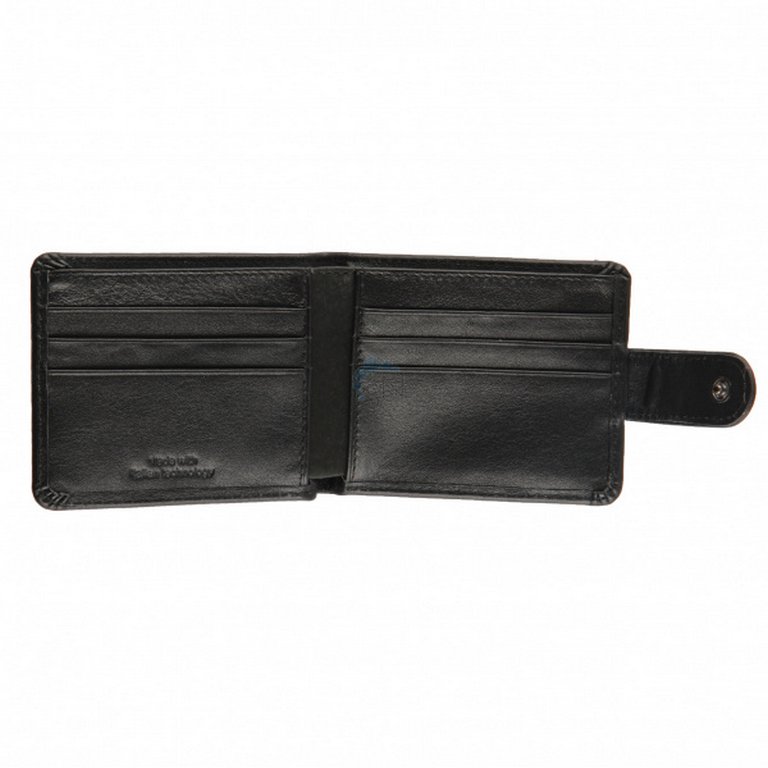Портмоне Borasco мужское, нат.кожа, 8*10 см, цвет черный