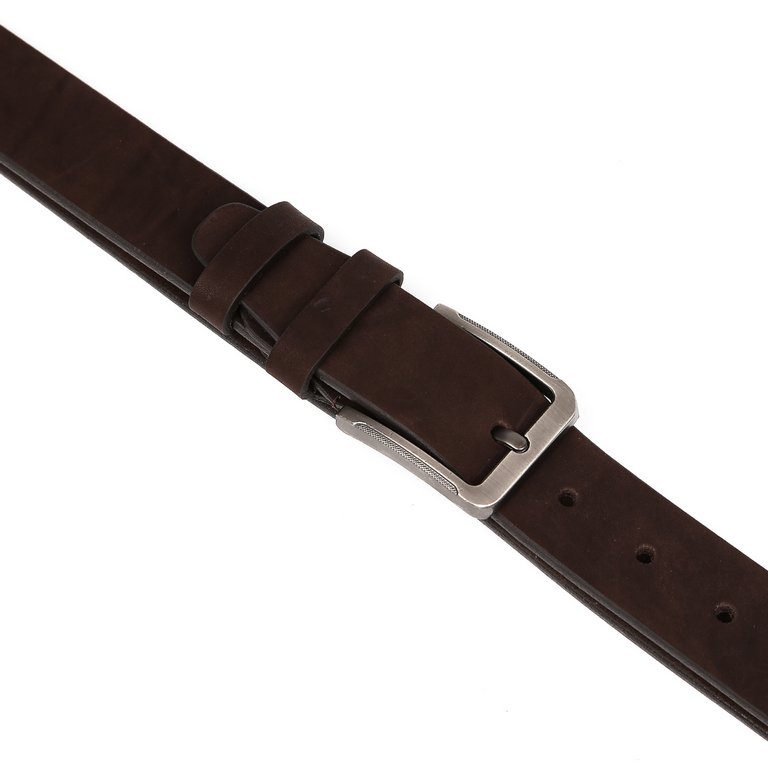 Ремень FABRETTI мужской, натуральная кожа, размер 125, коричневый
