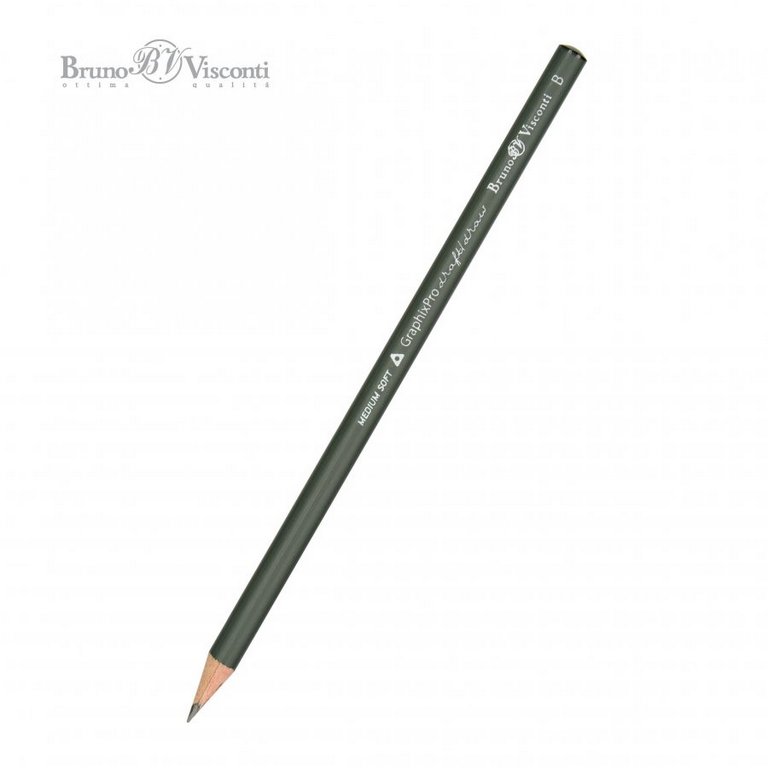 Карандаш ч/г B трехгранный Bruno Visconti "GraphixPro"