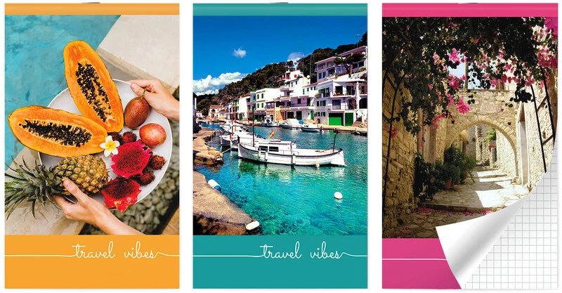 Блокнот А6  30л., 102*162 мм, на скрепке Lamark "Travel Vibes"