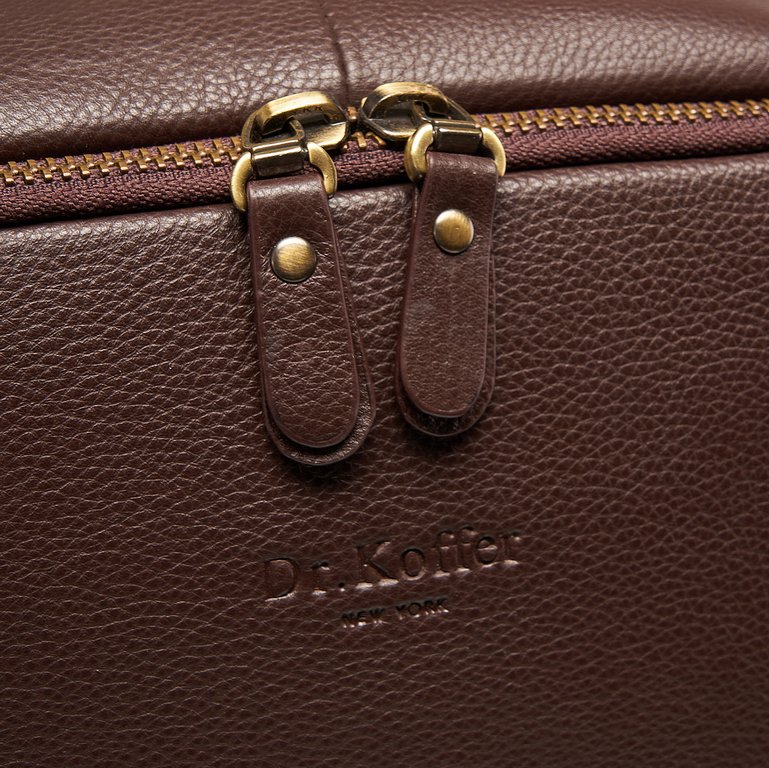 Рюкзак молодежный мужской  Dr.Koffer натуральная кожа 39*29*14см, темно-коричневый