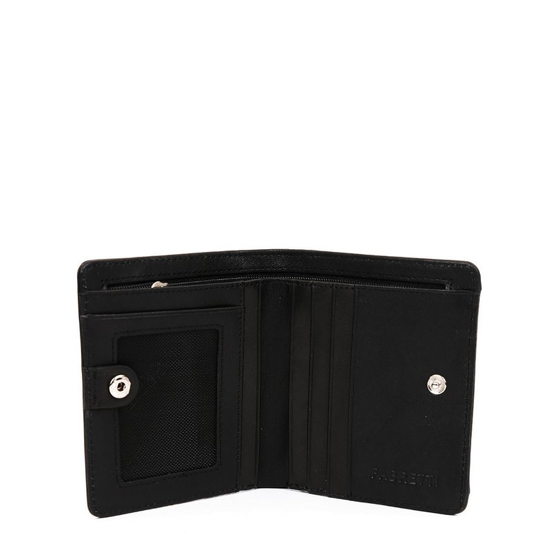 Портмоне FABRETTI мужское, нат.кожа, 10*11*3см, черный
