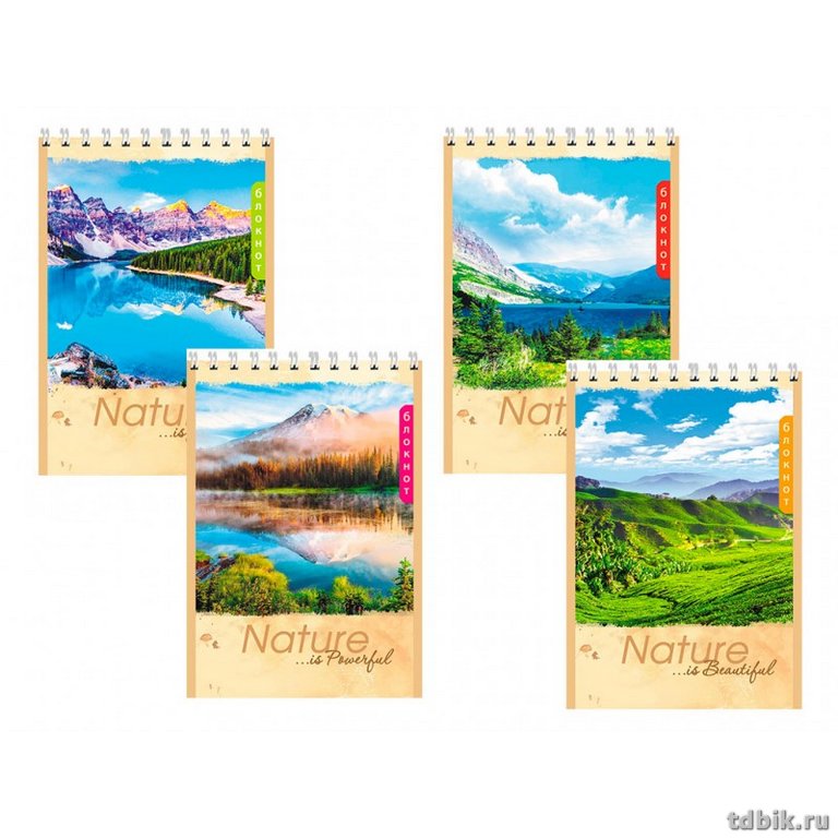 Блокнот А6  40л., 105*148 мм, на гребне Profit "ПРИРОДА НА РАССВЕТЕ"