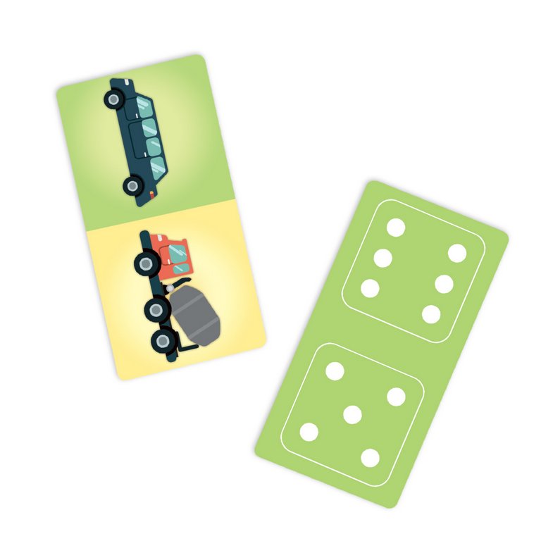 Игра настольная Домино "Транспорт" в пластиковом боксе (двухсторонние) ГЕОДОМ