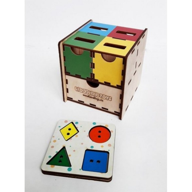 Игра обучающая  Цвета и формы "Фигуры, цвет" (дерево) WOODLENDTOYS