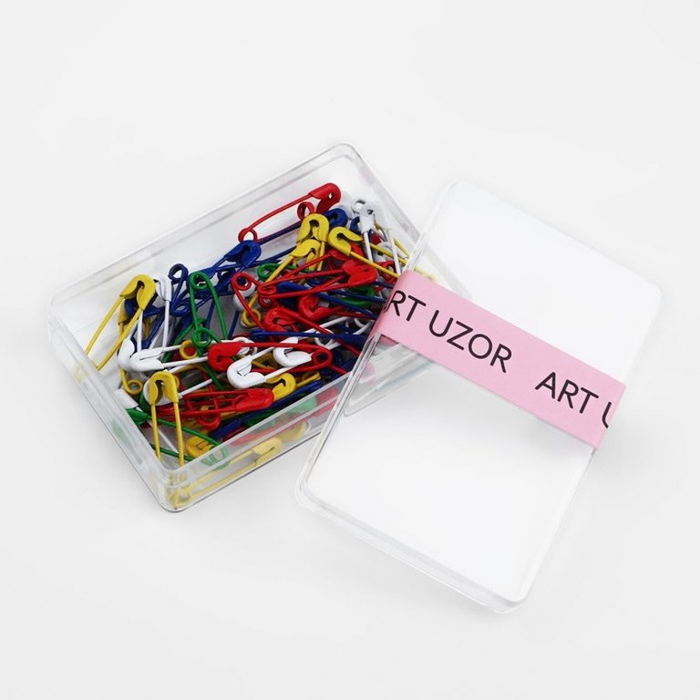 Булавки английские 19 мм, 80 шт/уп, ассорти "АРТ УЗОР"