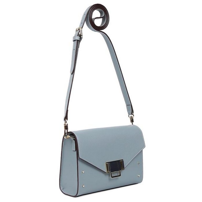 Сумка женская LEO VENTONI 22,5*18,5*8см, нат. кожа, голубой