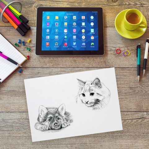 Бумага для рисования А4,  50л. 200 гр., Гознак  BRAUBERG ART