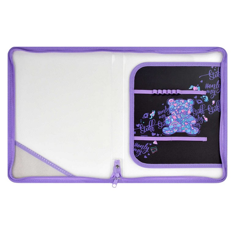 Папка для труда (А4) "МАРМЕЛАДНЫЙ МИШКА" молния, внутренний разделитель с держателями