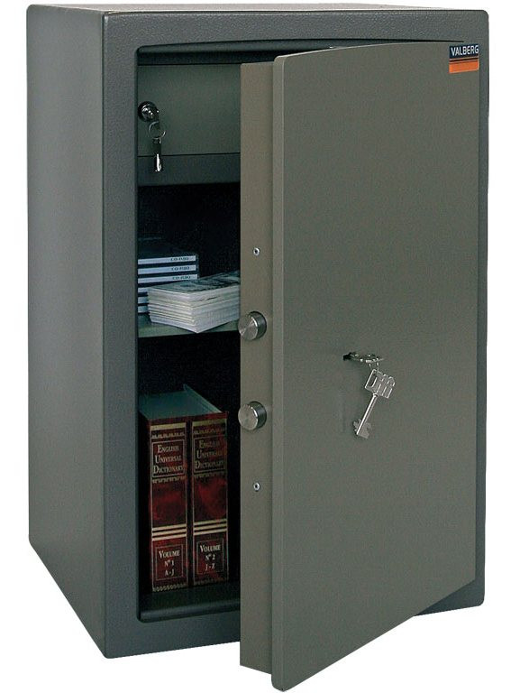 Сейф взломостойкий Valberg (670*444*380мм/484*394*298мм) 66л, 122кг, ключевой замок, трейзер