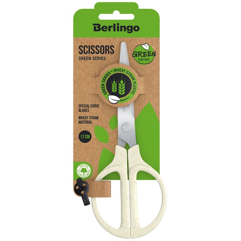 Ножницы 170 мм пластмас. рукоятка Berlingo Green Series
