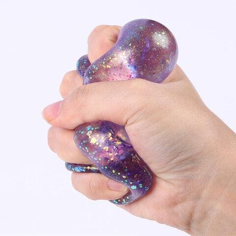 Мялка "Шар с блестками" 6 см цв. ассорти  JOLLY JOT