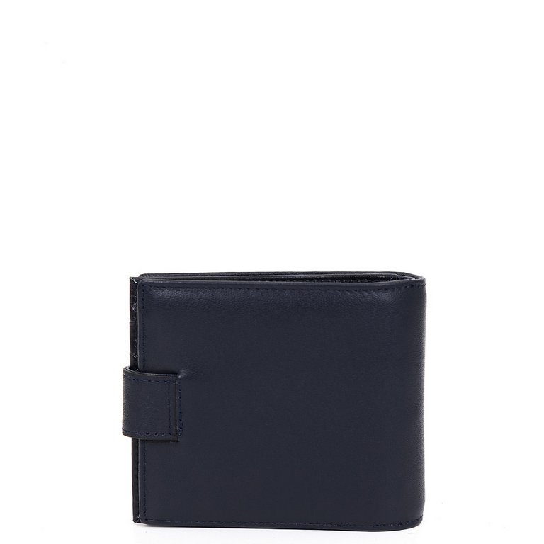 Портмоне FABRETTI мужское, нат.кожа, 12*9,5*3см, синий