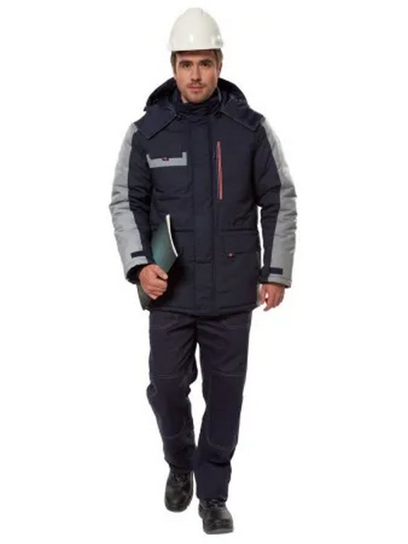 Спецодежда Куртка "Челленджер" зимняя, р-р 52-54/5-6, цвет синий/св. серый