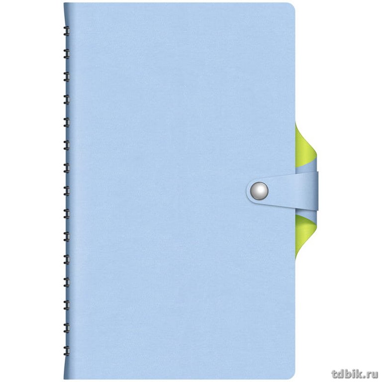 Ежедневник без дат 148*210 мм Hatber "Vivella bicolour" 128л,ляссе, тон.блок, клапан, голубой/салат.
